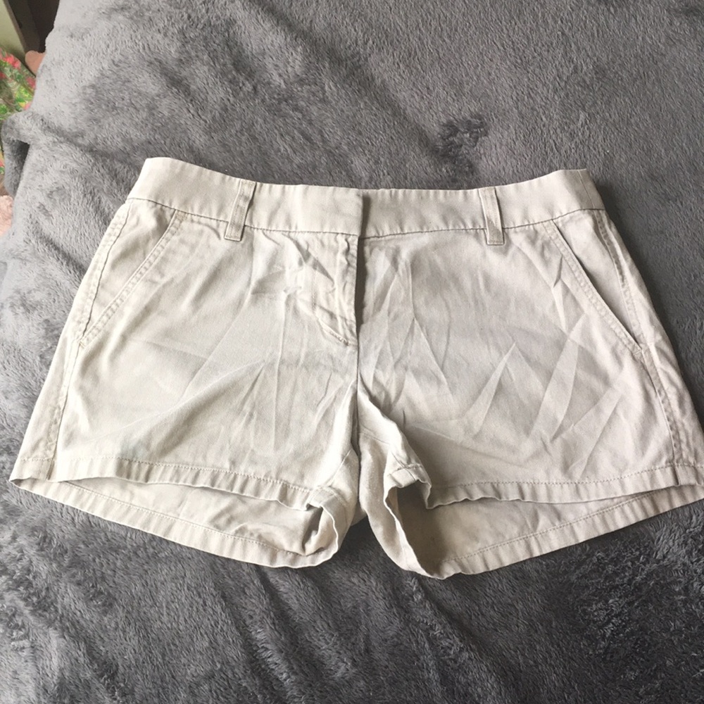 Khaki j crew chino shorts